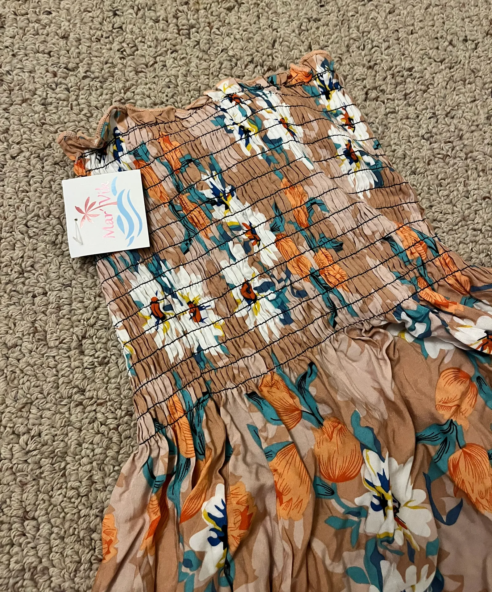 Ribbed midi summer dress Multiple Size M - Image 2