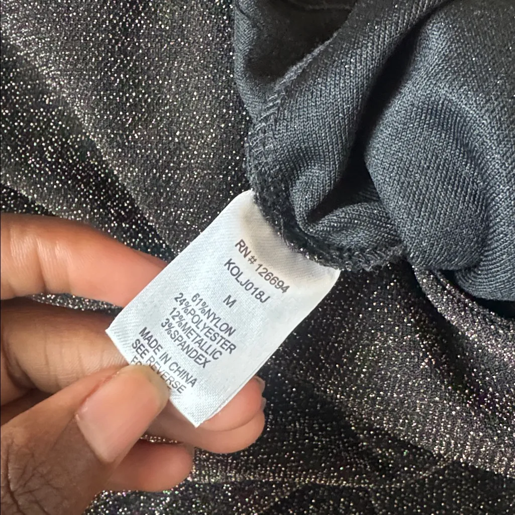 Live To Be Spoiled Black Sparkle Jumpsuit SIZE M - Image 5