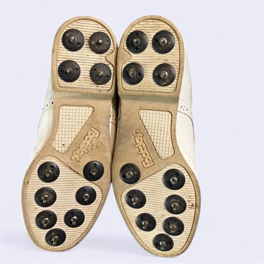 FootJoy SoftJoys Womens Golf Shoes White Wingtip #98368 Metal Spikes FS! - Image 7