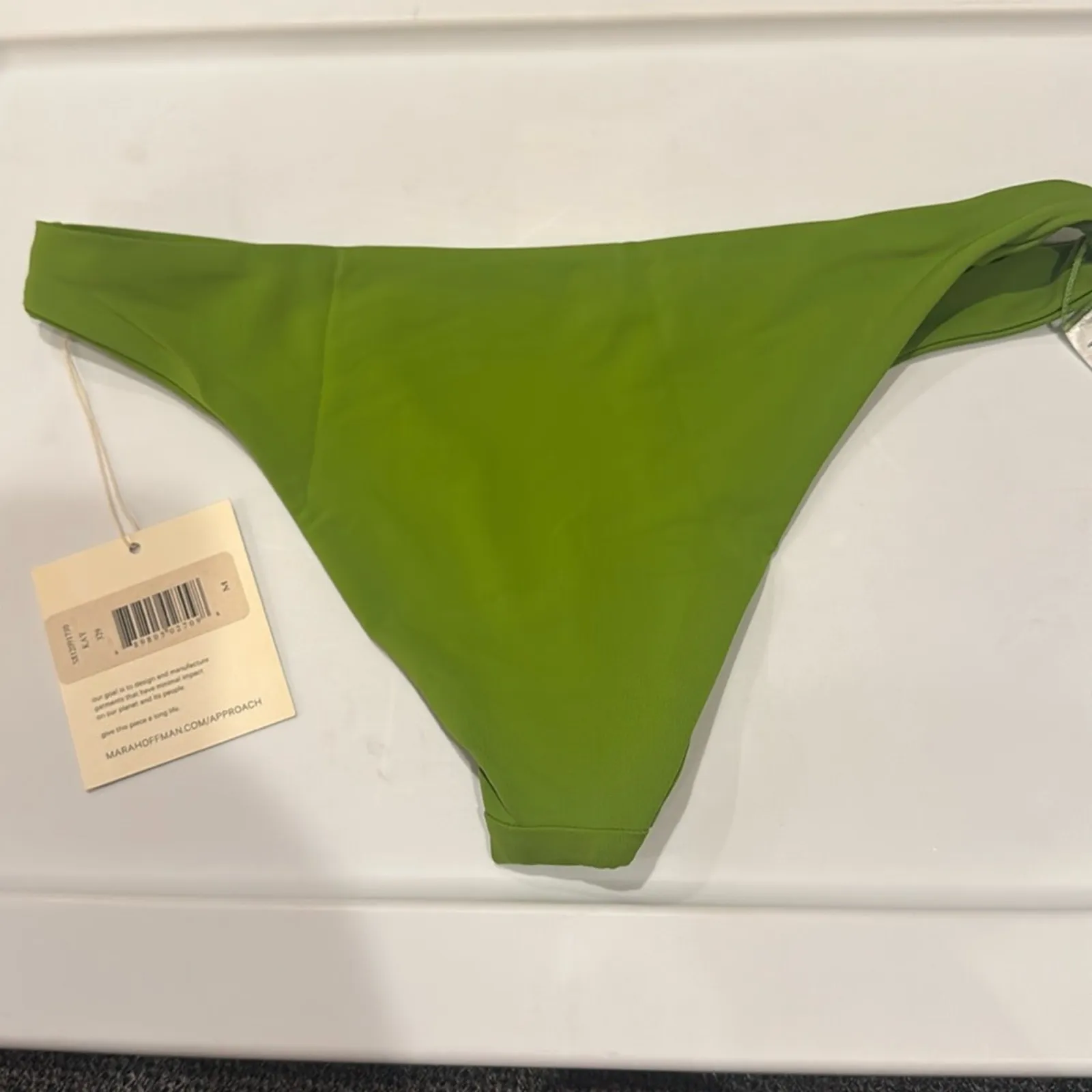 Mara Hoffman Kay Bikini Bottom - Cicoria Green Size M - Image 5
