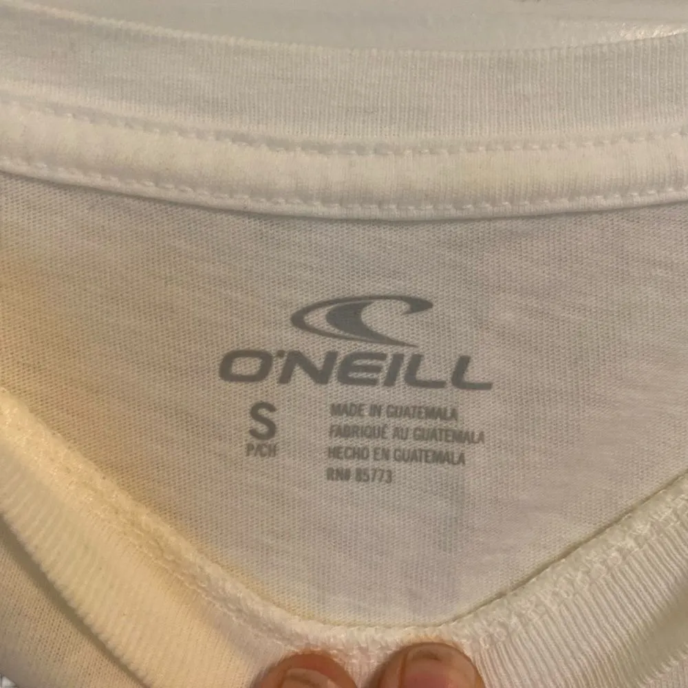 O’Neill Cream Retro Boxy Crop Top Costal Yellow Wolkswagon Print Tee Size Small - Image 3