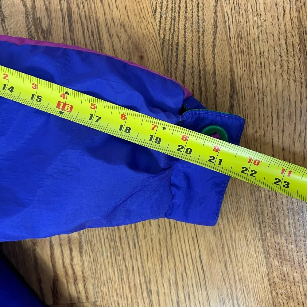 Vintage Gitano 90’s Retro Color Block Ski Winter Coat Puffer Jacket Size S Purple - Image 11