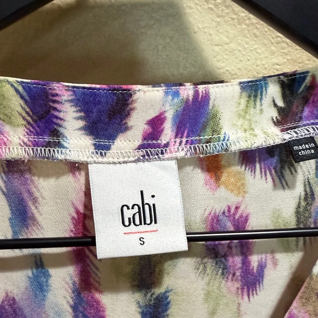 Cabi Size Small Plume Feather Print Blouse - Image 2