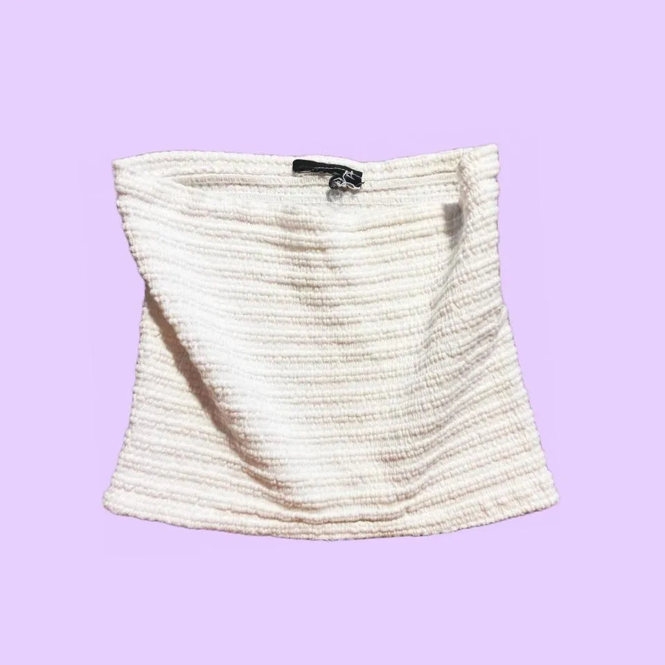 Vintage y2k white stretchy tube top 🔥 Size undefined - Image 2