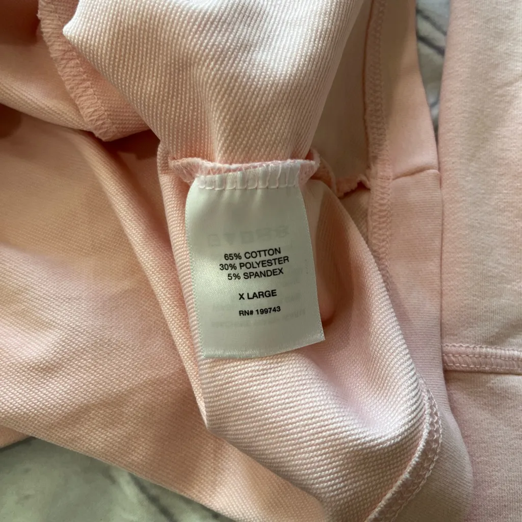 Emily B Light Blush Pink Full Zip Cotton Track Jacket Women’s XL Stand Collar - Image 14