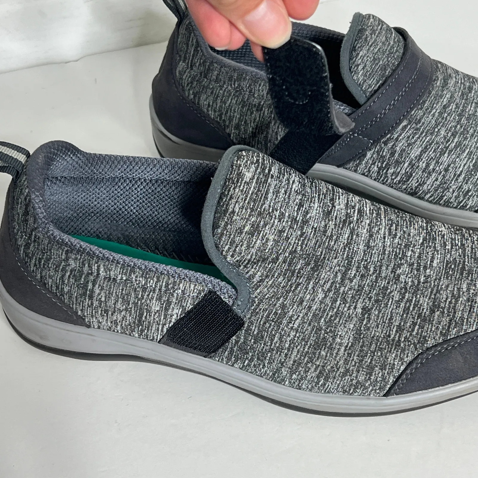 Orthofeet Quincy Stretch Casual Grey Women's Shoe Size 10 Wide Gray - Image 3