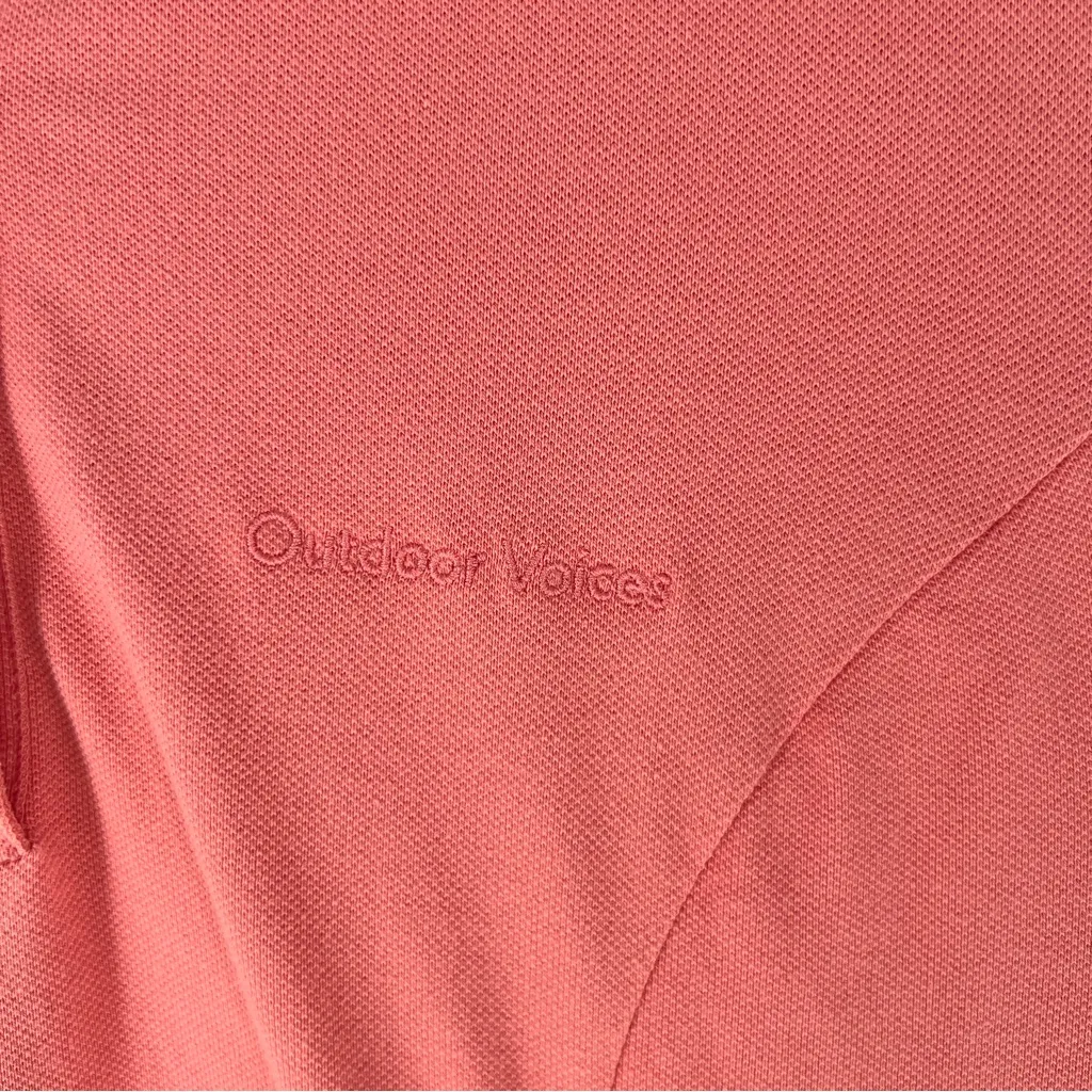 Outdoor Voices Coral Stretch Cotton Short Sleeve Pleated Mini Polo‎ Tennis Dress - Image 5