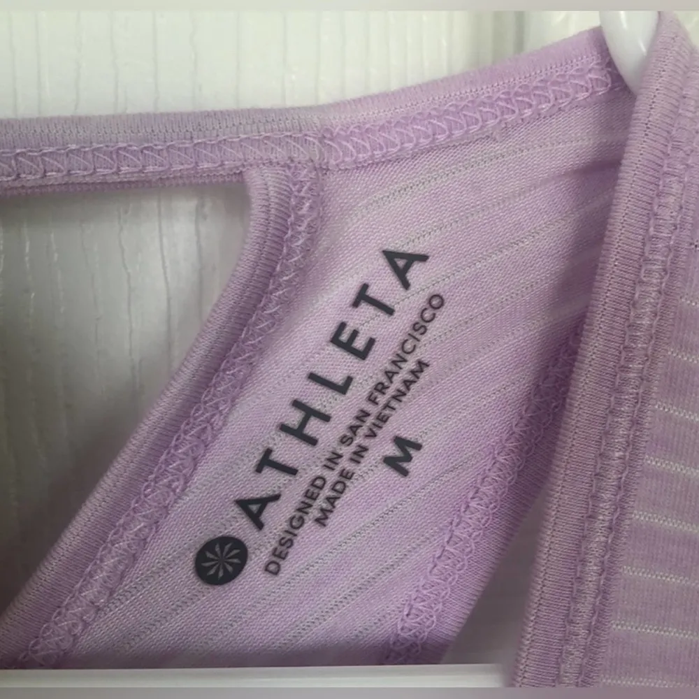 Athleta Essence Textured Stripe Tie Back Tank Top Medium - Image 6