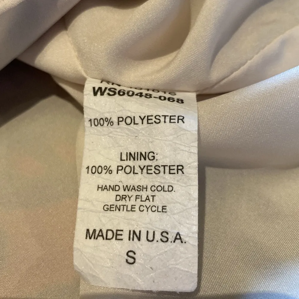 Anthropologie Willa Story Flutter S/S High Neck Layered Shell Top SMALL Green - Image 6