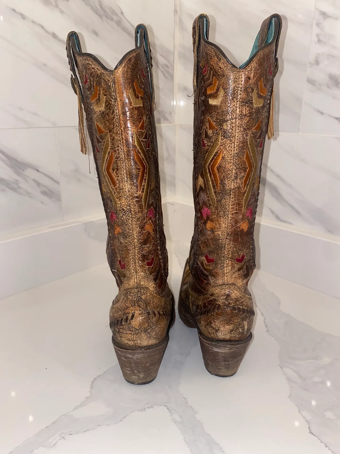 Aztec Snip Toe Cowgirl Boots - Image 2