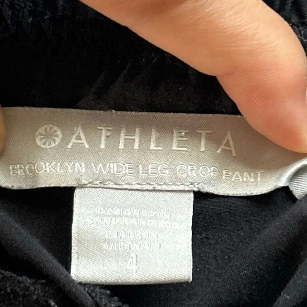 Athleta Brooklyn Wide Leg Crop Pants Black Size 4 | Travel Workwear Essentials - Image 3