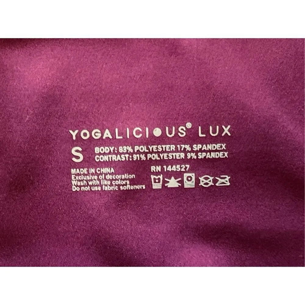 Yogalicious Lux Raspberry‎ High Waisted Squat Proof Shorts SMALL Activewear NWT - Image 5