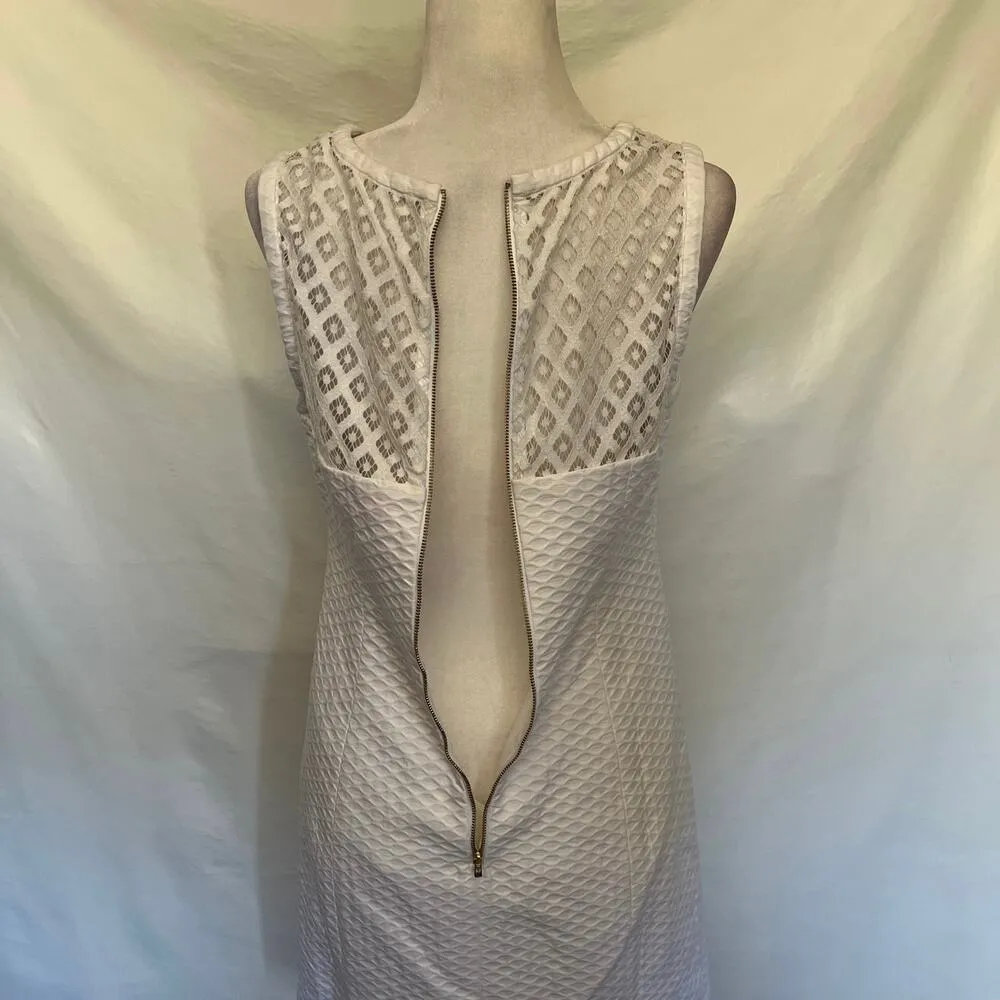 Lilly Pulitzer Vandalia Dress Sz 8 White Lace Preppy Coastal Old Money Sorority - Image 9