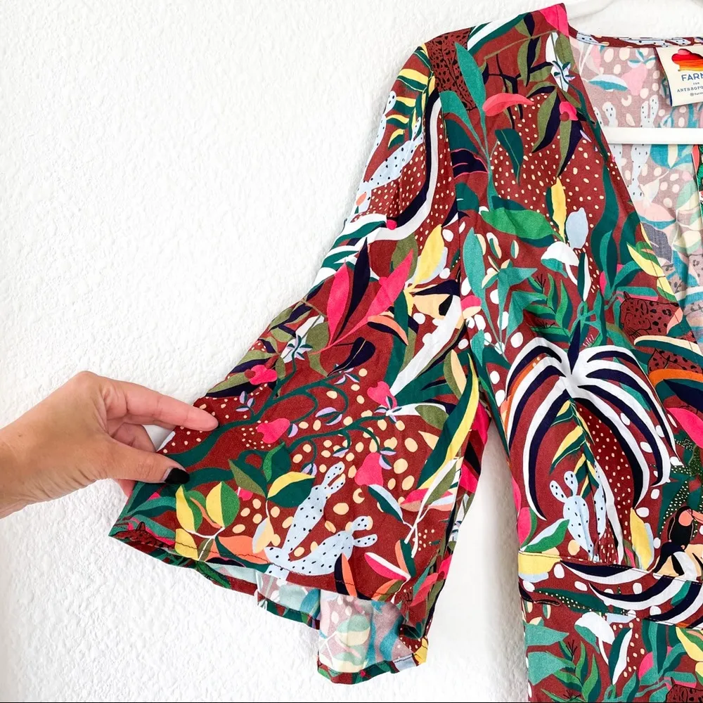 Anthropologie Farm Rio Fiesta Wrap Maxi Dress - Image 7