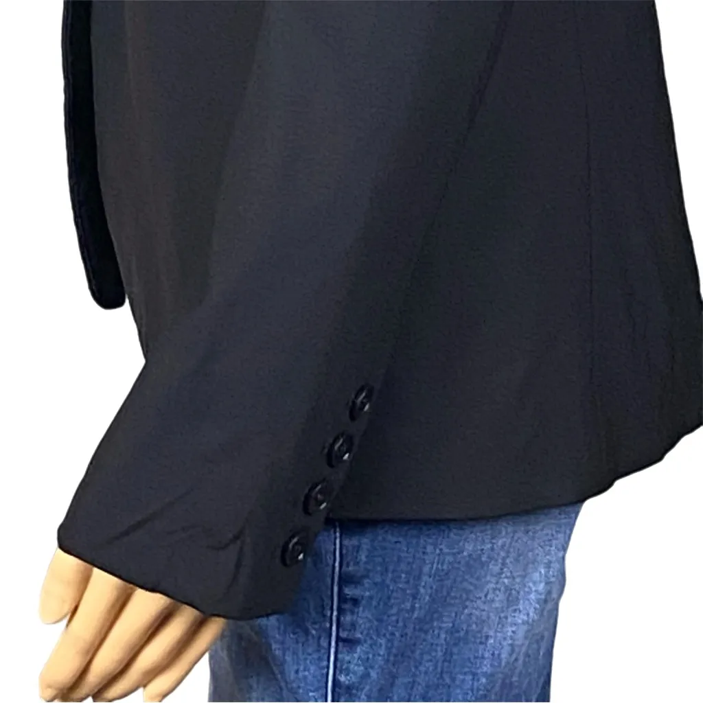 THEORY Vintage black wool blend blazer with chest & 2 front welt pockets Size 0 - Image 10