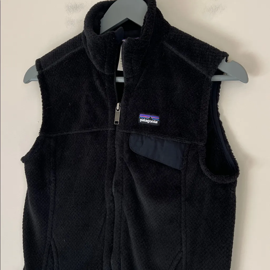 Patagonia Women's Fleece Vest Re Tool Black Size Small Polartec - Image 2