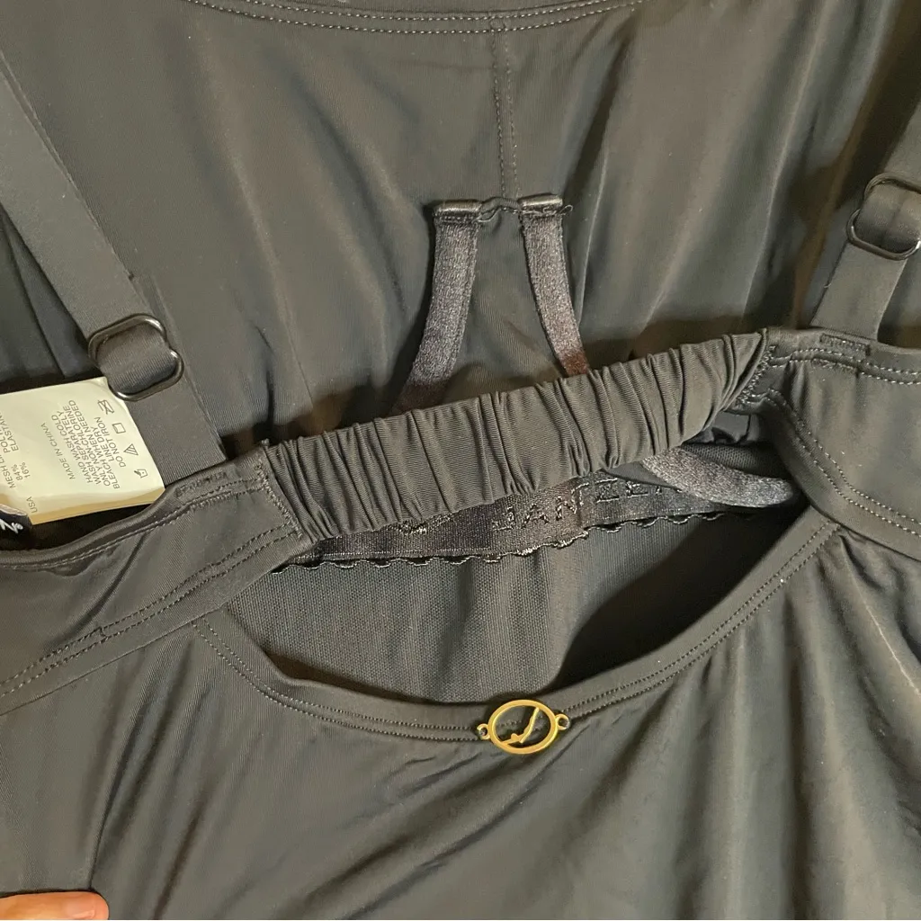 NEW Jantzen Black One Piece Swimsuit Size 6 support tummy control underwire sexy - Image 7