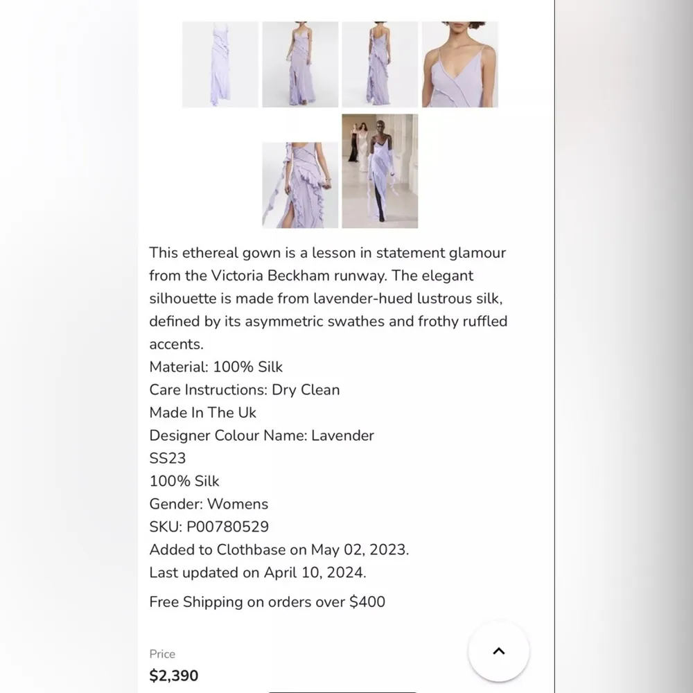 Celebrity Lavender Lilac Formal Off Shoulder Pleated Gown Sz. 8-10 Unaltered NWT - Image 7