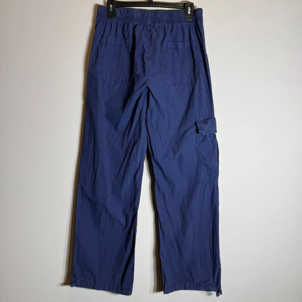 Aerie Avenue Baggy Cargo Pant Women's Small Blue Loose Poplin Adjustable Sporty - Image 12