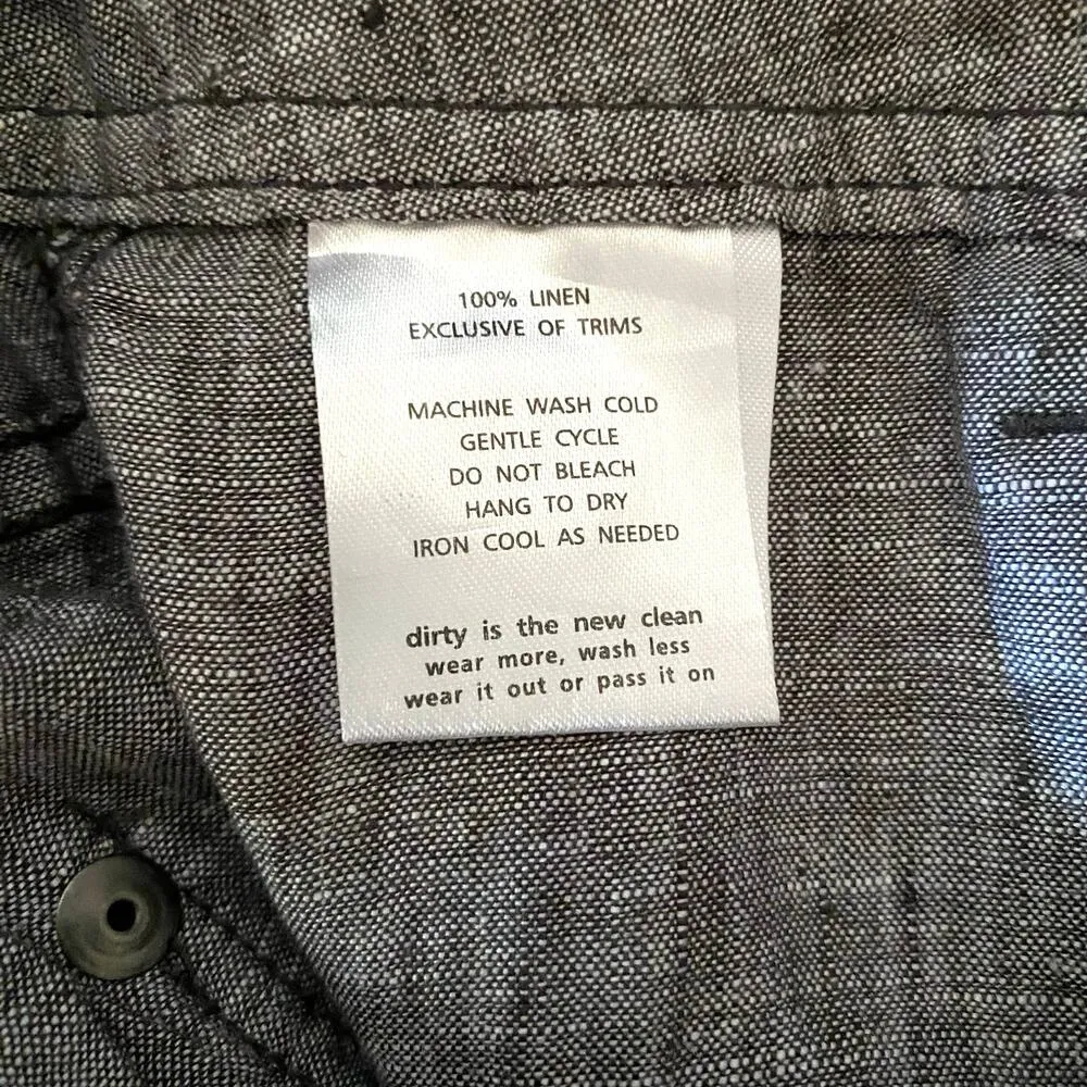 Horny Toad Size 2 Lithe Venti Charcoal Chambray Mini Skirt Linen Grey Gray - Image 5