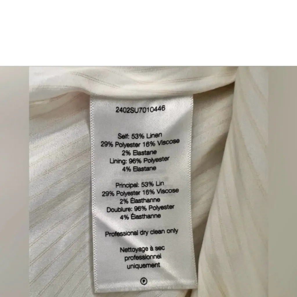 NWOT Veronica Beard  Tamara Linen Blend Vest Sandalwood Melange Size 0/XS - Image 11