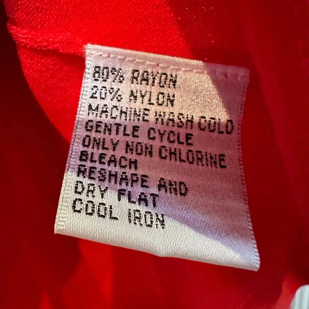 Talbots Blood Orange Stretchy Slinky Dressy Long Sleeve Blouse Top Size XL - Image 6