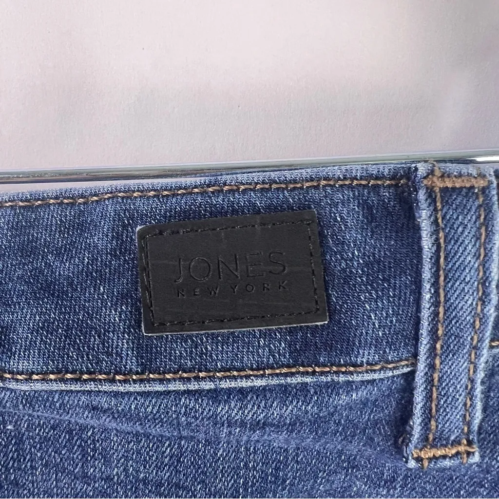 Jones New York Madison Skinny Jeans Blue Denim Mid Rise Stretch Size 6 - Image 8