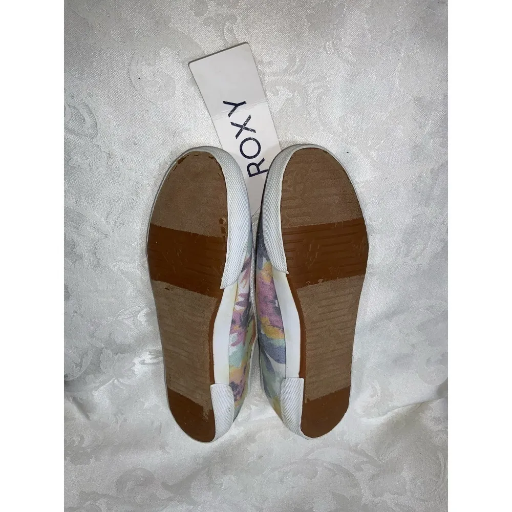 ROXY Santa Cruz Pastel Multi Color Canvas Sneakers Spring Summer Vacay Sz 6 - Image 9