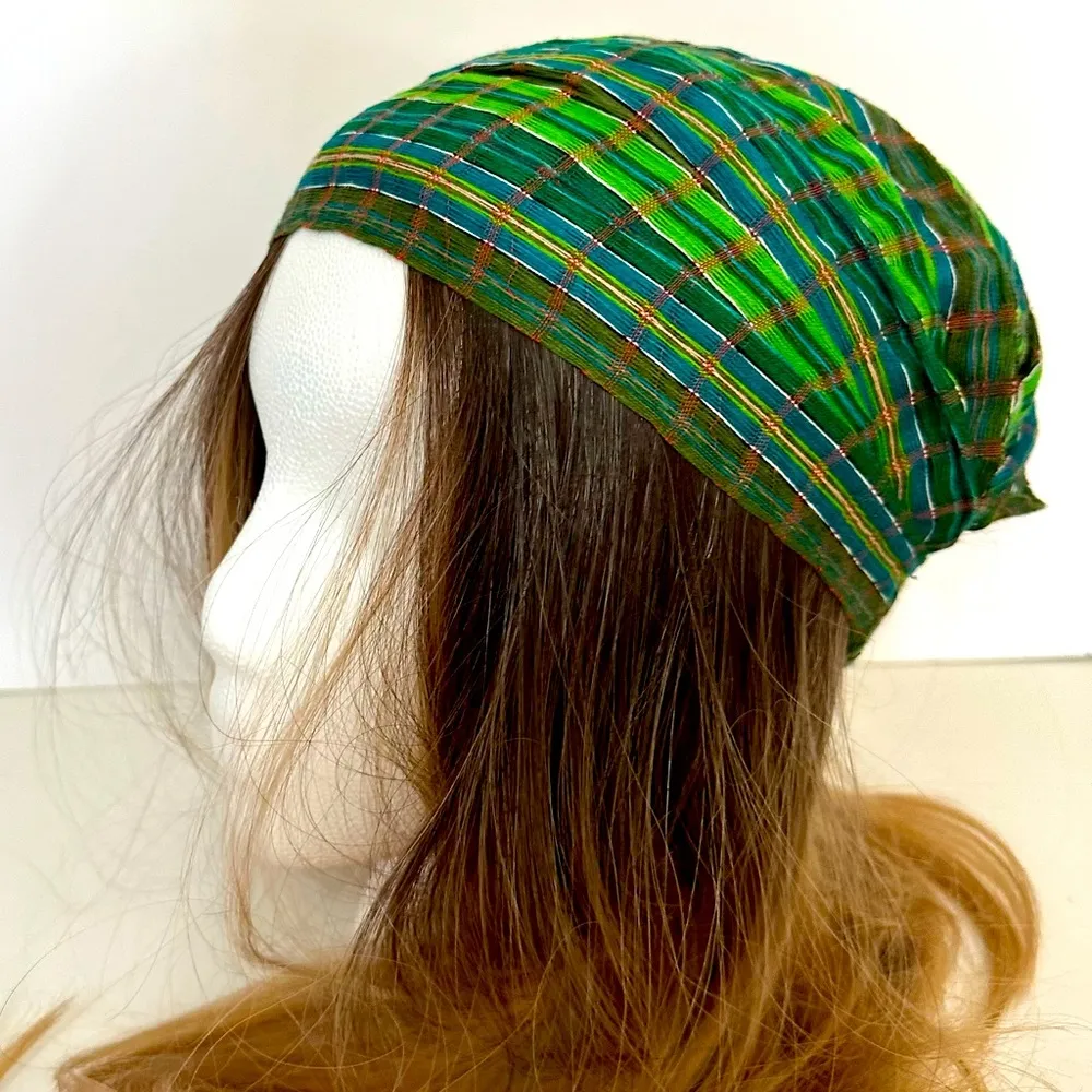 Headbands Hair Accessories Bandana Scarf Fabric Tapestry Elastic Head Wrap Green - Image 3