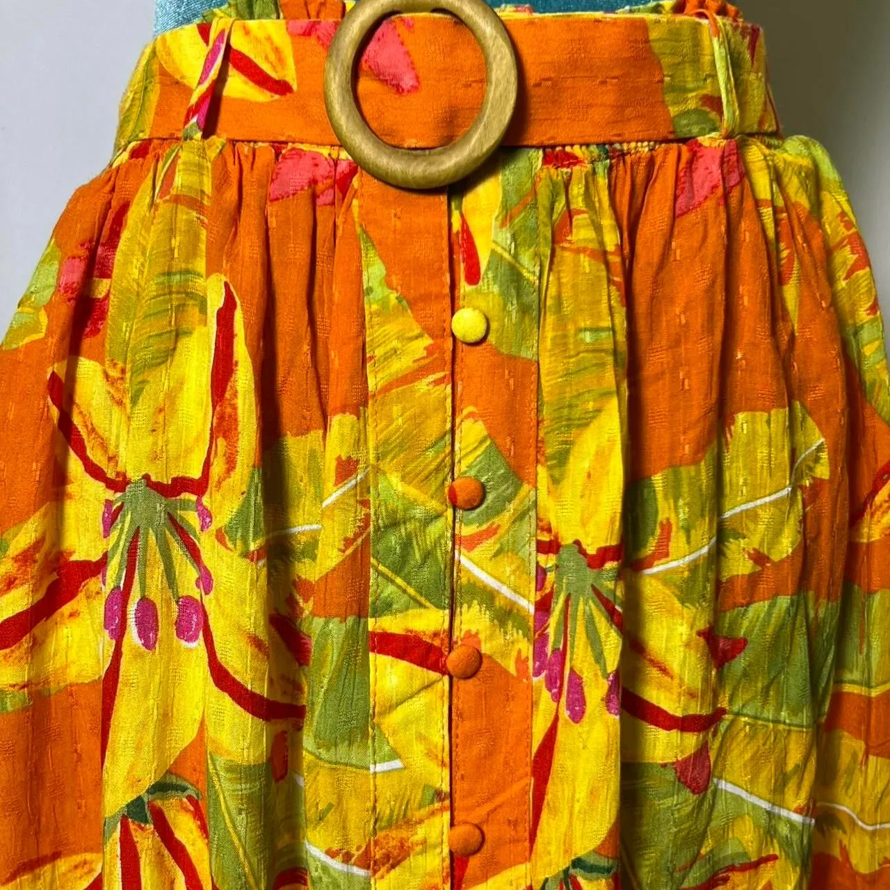 Haute Hippie Women's Tropical Floral Maxi Skirt size small boho bohemian trendy - Image 2