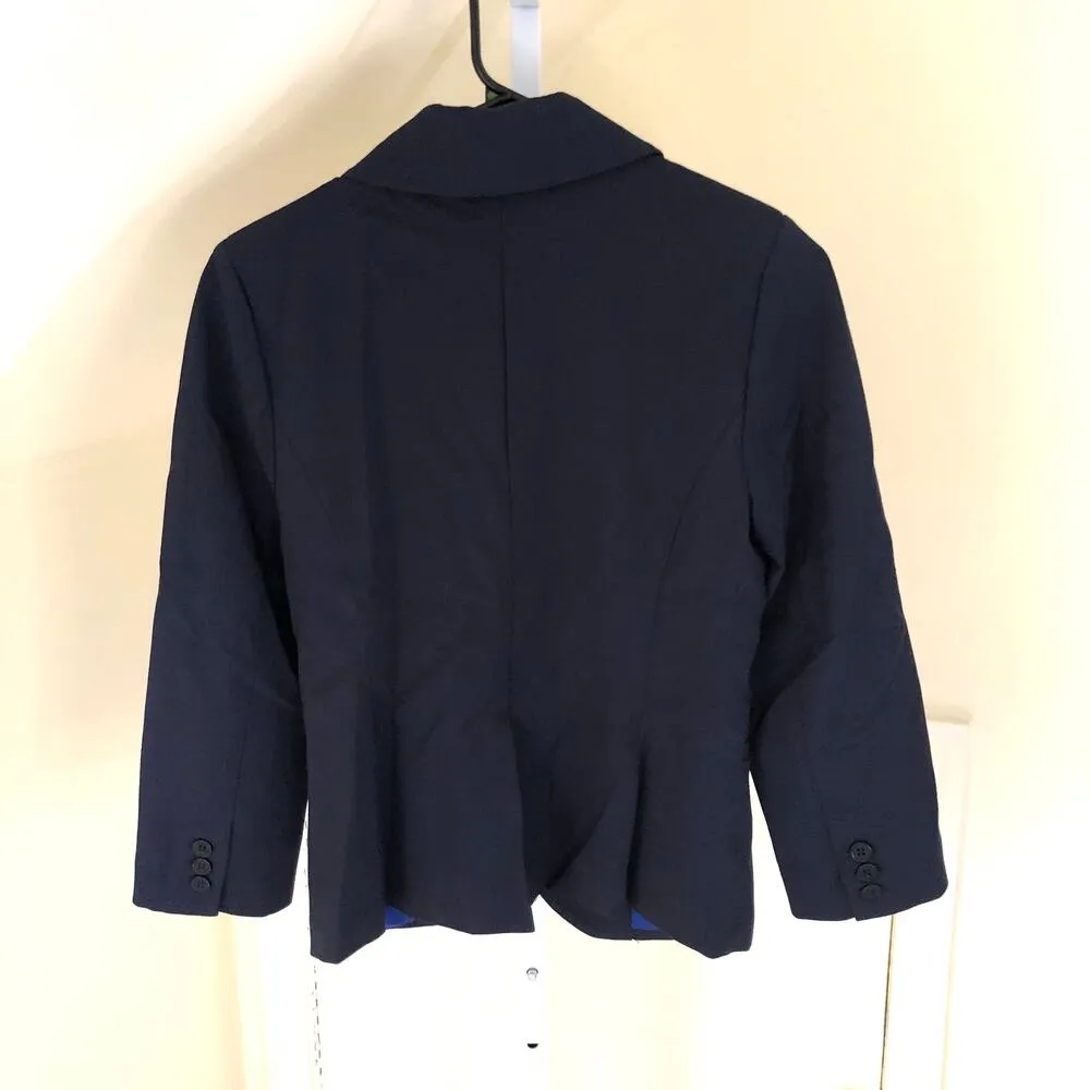 Modcloth  EUC Women's Blue One Button Notched Collar Blazer XS - Image 4
