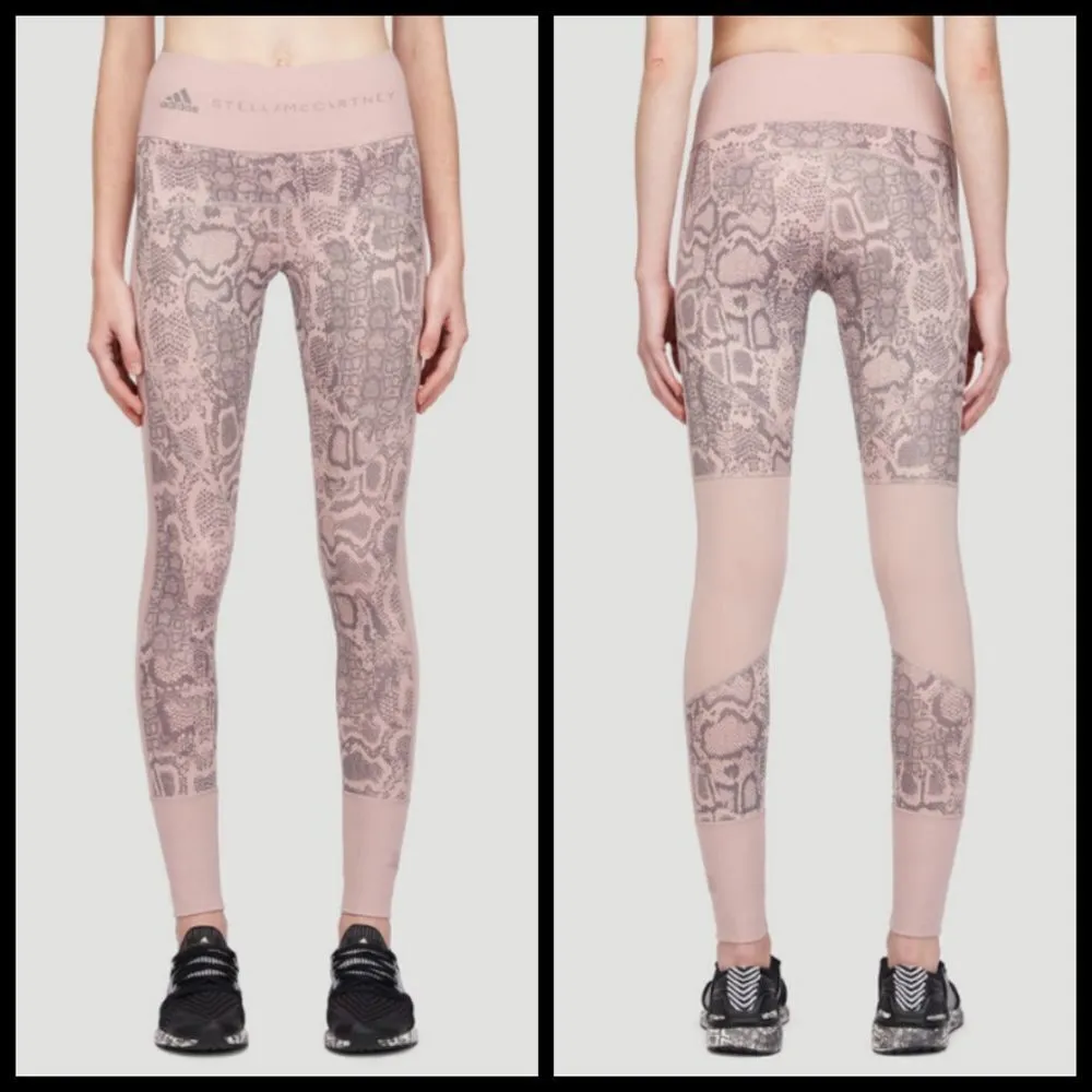 💕ADIDAS BY STELLA MCCARTNEY💕 Snake Print Leggings in Pink XS NWOT - Image 4