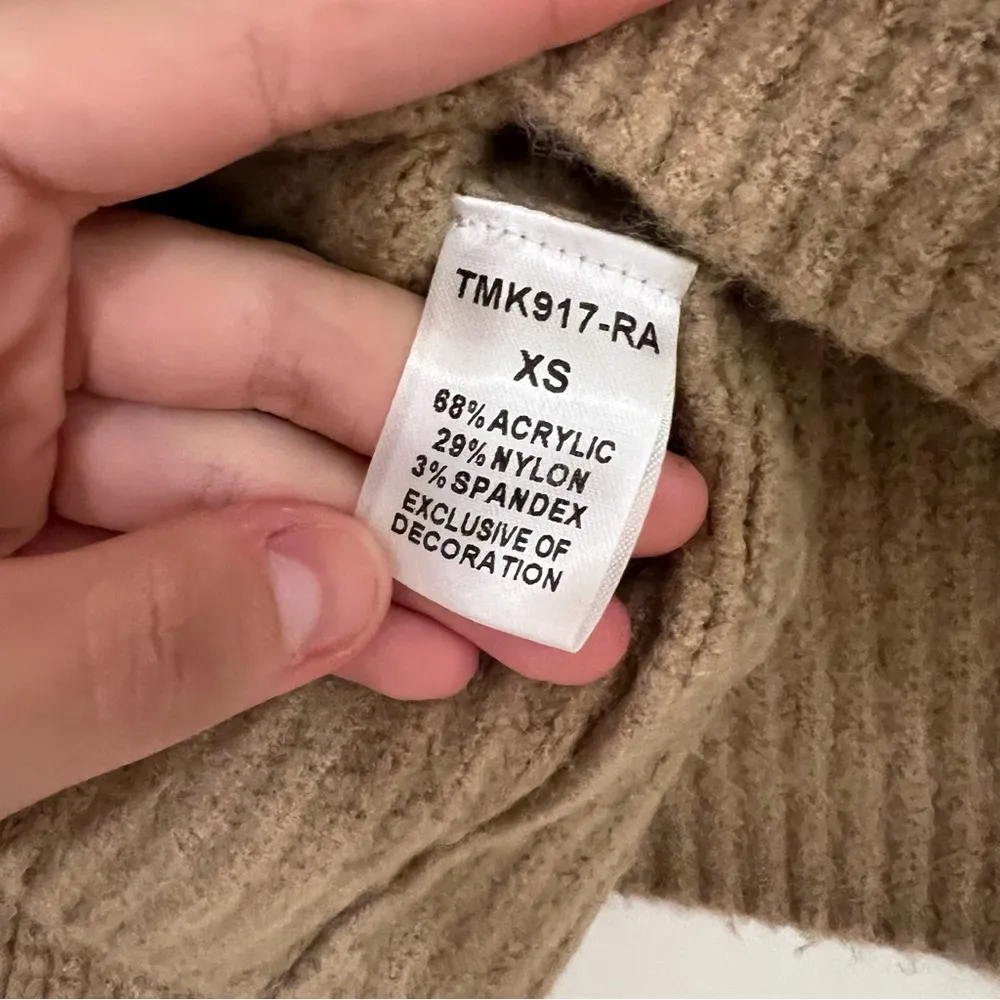 THML Color Block Sweater Orange Brown - Image 9