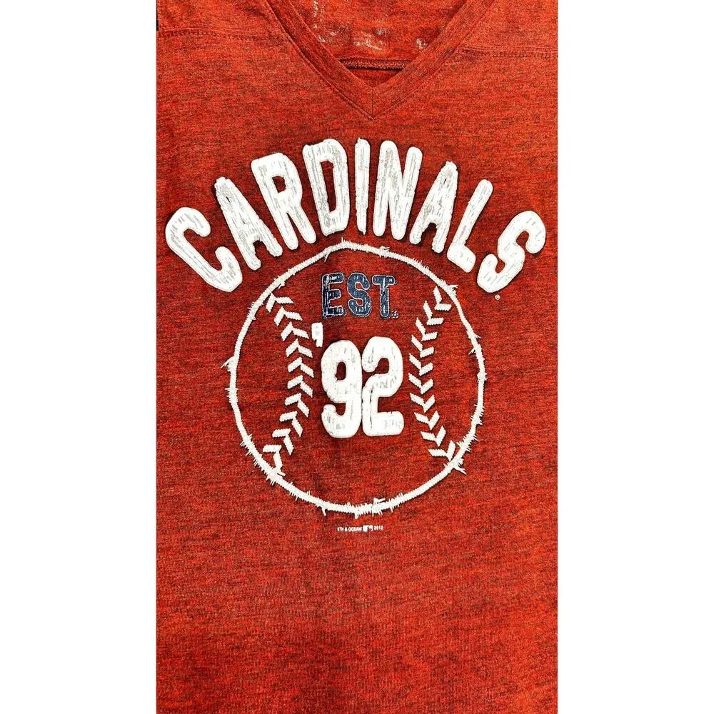 5TH & OCEON Genuine 2012 Cardinals MLB Merchandise Size‎ M Short Sleeve Tee Red Size M - Image 2