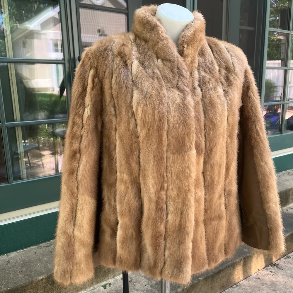 Vintage Zenthoefer’s Furs Fur Jacket with Leather Panels Size L - Image 3