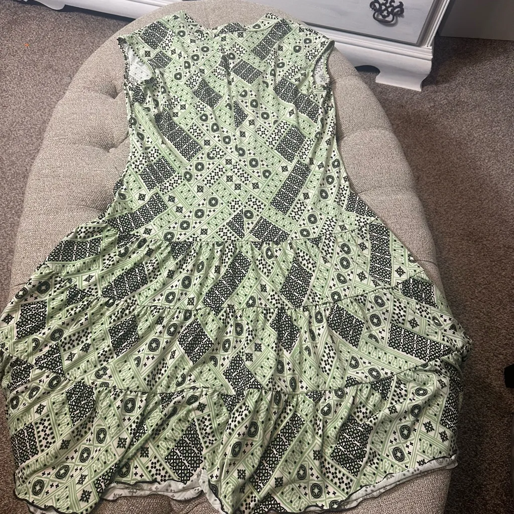 Vintage Sleeveless Dress‎ Green Size M - Image 6