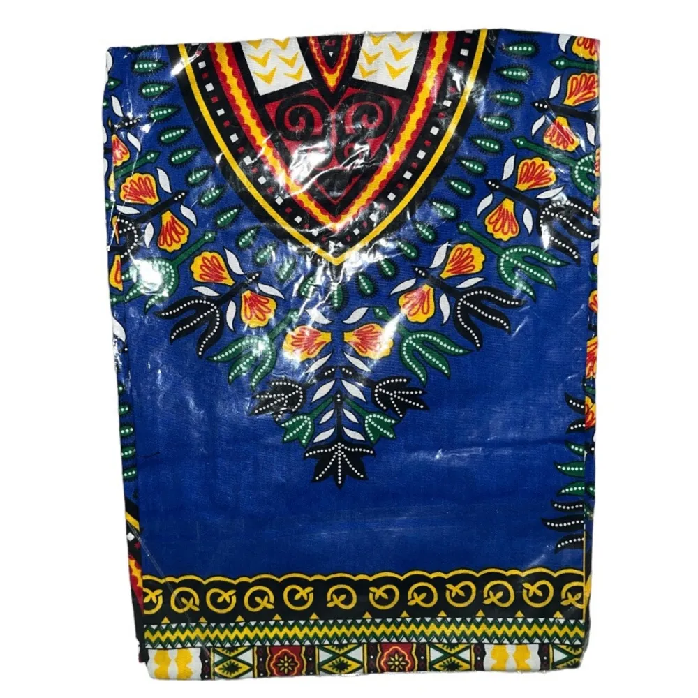 Blue dashiki African top Size M - Image 2