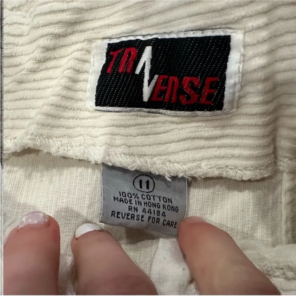 Traverse Cream Corduroy High Rise Vintage VTG Pants 11 White Size undefined - Image 3