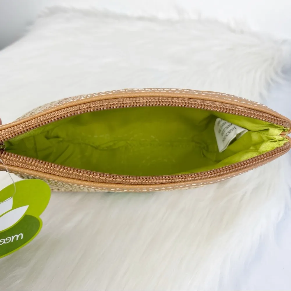 Hello Kaylee Straw Woven Mini Wristlet Bag - Image 5