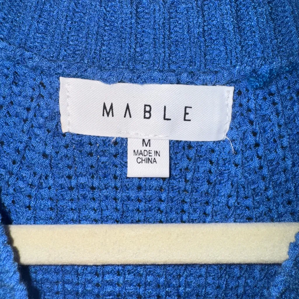 MARBLE Vibrant Blue Knit sweater tank top Size M - Image 3