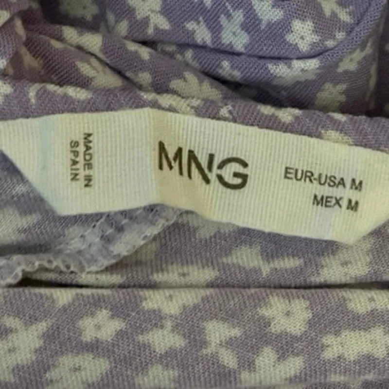 Mango MNG Purple Floral Sleeveless Cami Camisole Midi Slip Tank Dress Size M - Image 6