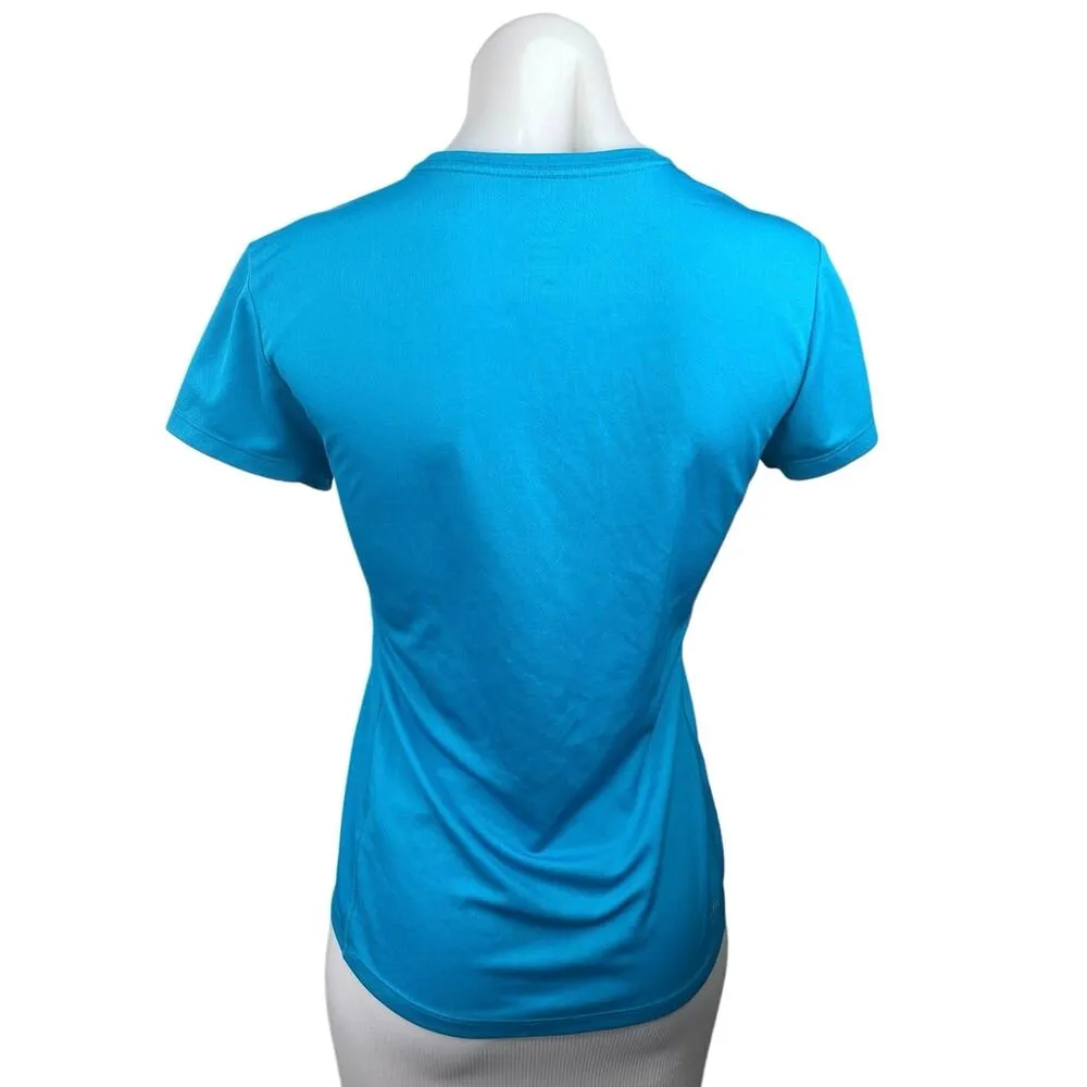 Nike Dry Fit Women's Blue Round Neck Pull Over Short Sleeve T-Shirt Top Size S - Image 2