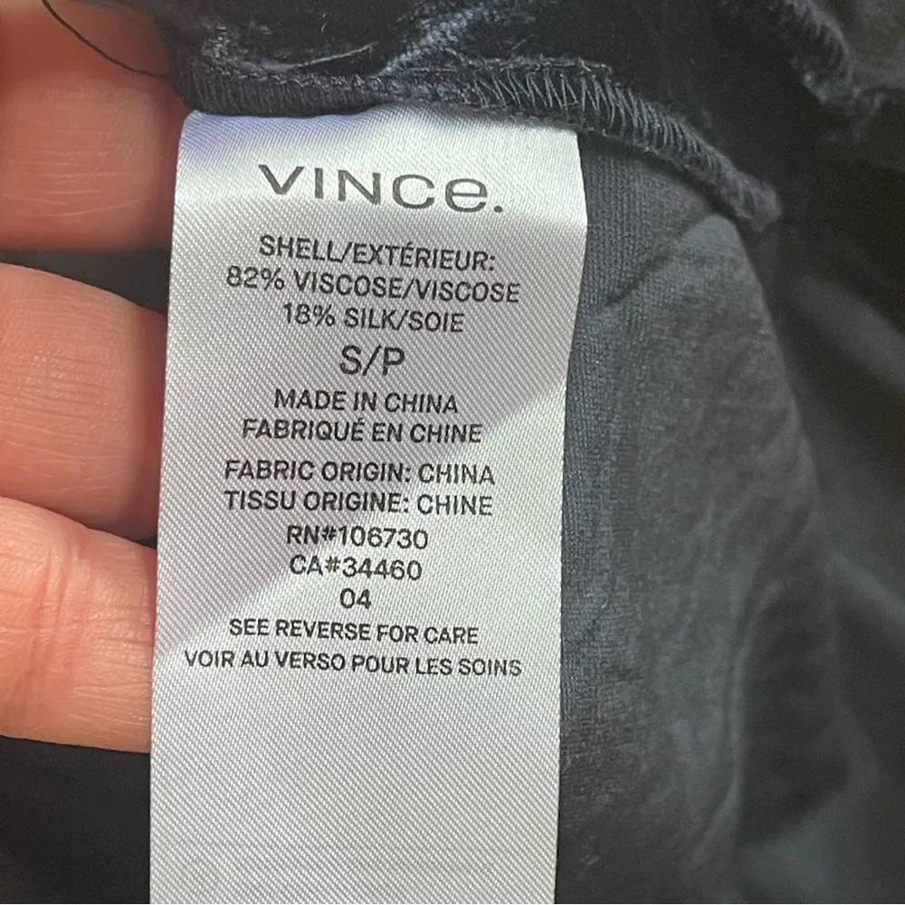 VINCE Womens Dark-Blue Velvet Button-Down Collar Long-Sleeve Shirt Dress S - Image 14