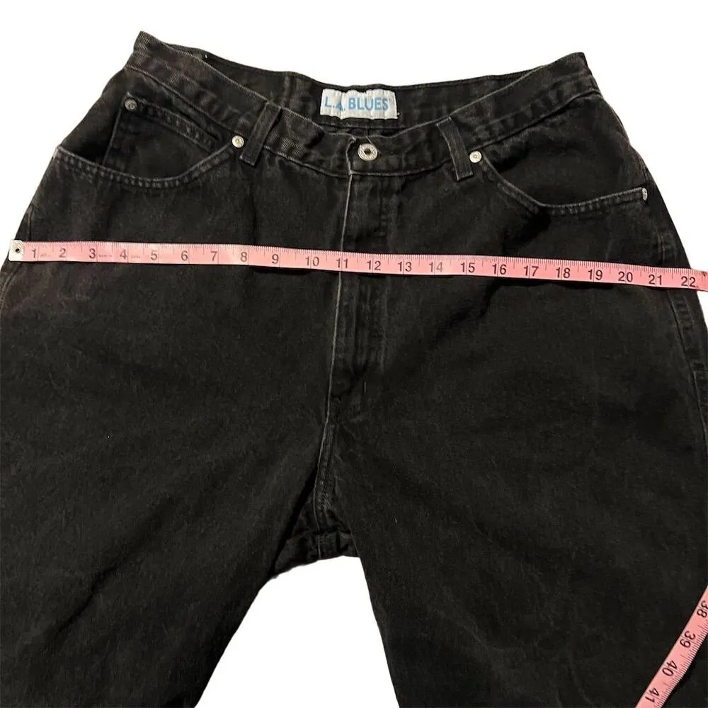 Vintage 90s L.A. Blues Women's Plus Size 18 Black Relaxed Denim Jeans - Image 4