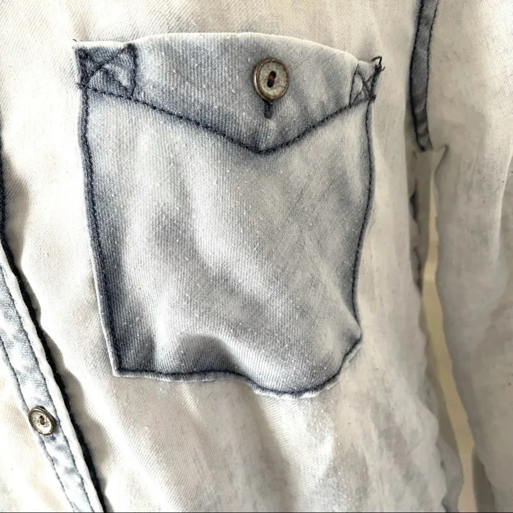 BDG light denim button down long sleeved shirt - Image 4