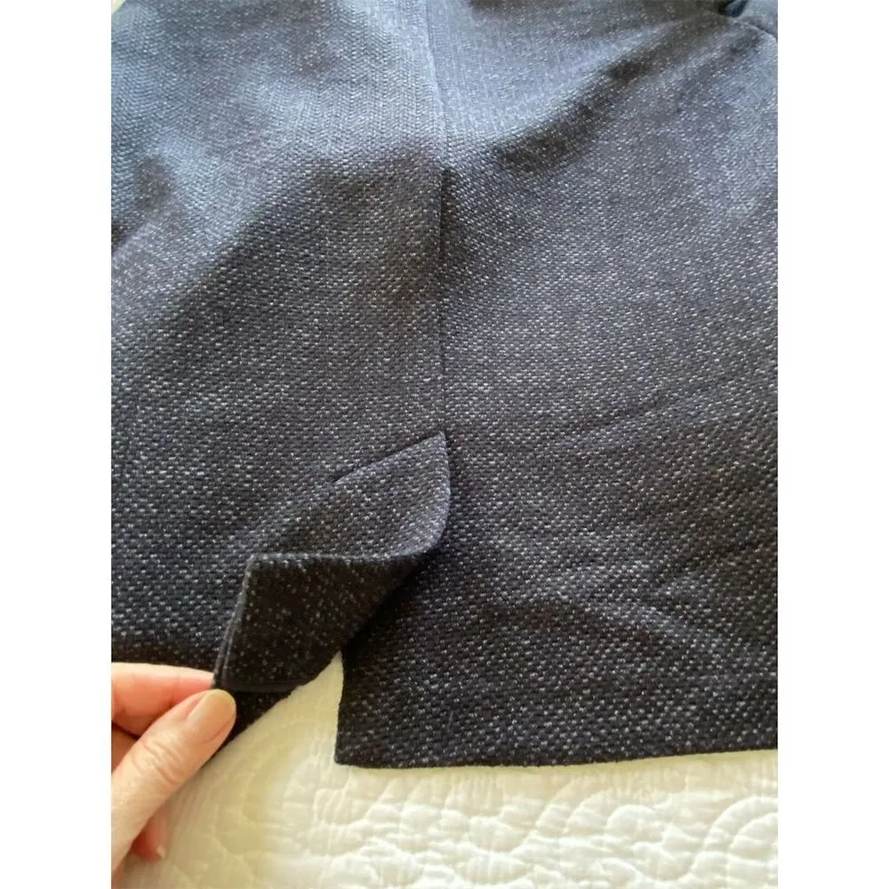 Croft & Barrow Tweed Knit Blazer Textured Blue Specks of Purplish Gray Size S - Image 12