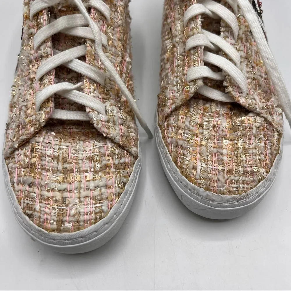 Zara Banana Tweed Fashion Sneakers Shoes EU Sz 35 - Image 3