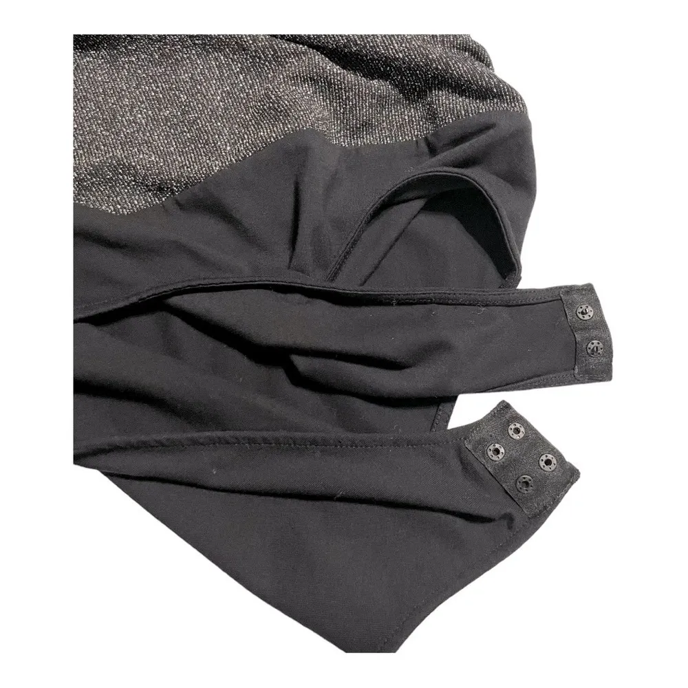 Ann Taylor Factory Shimmer black and Silver bodysuit New size L - Image 6