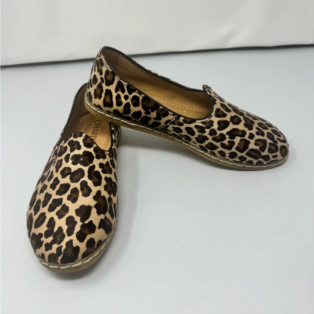Charix Leopard Slip Ons 38 Brown Size 8 - Image 4