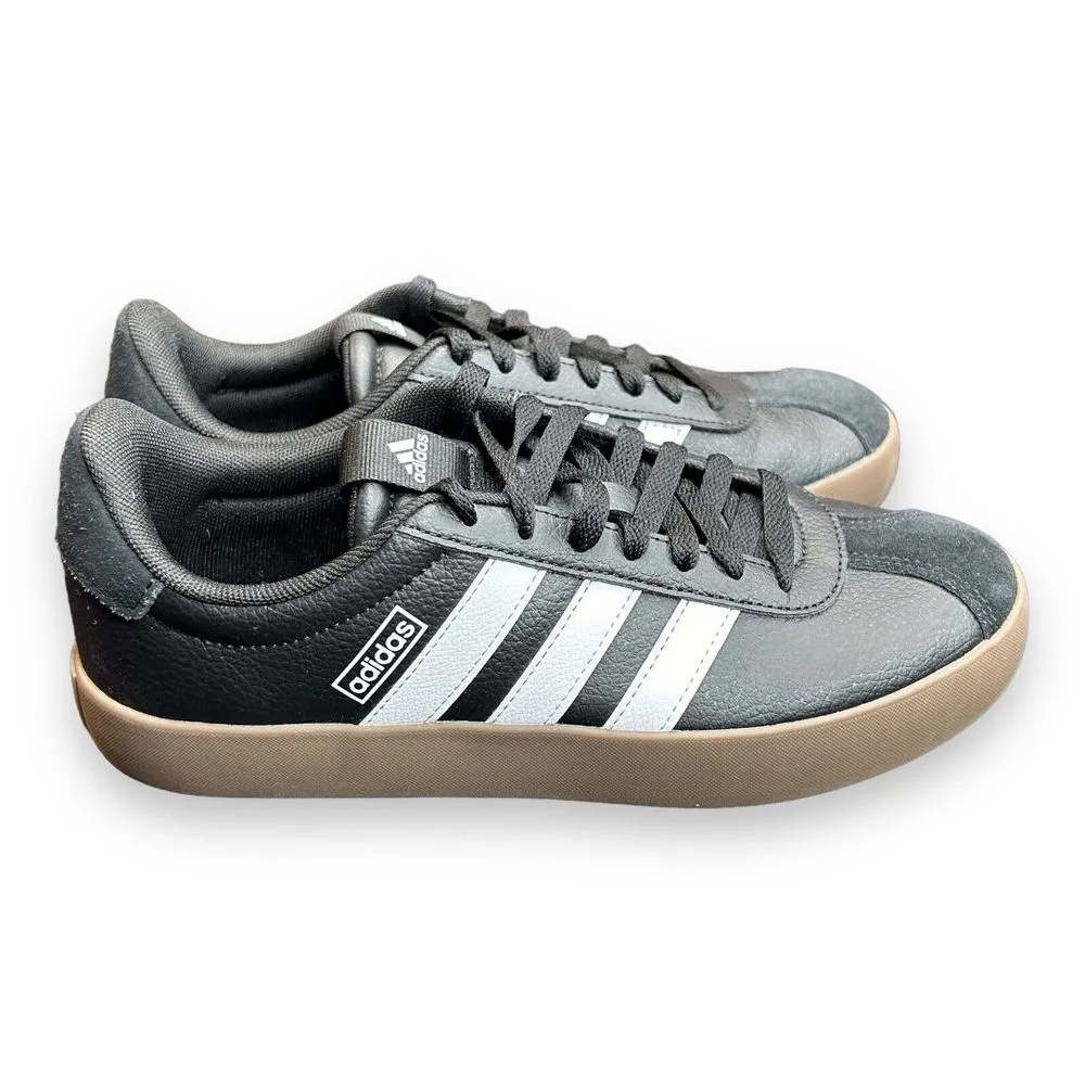 Adidas  Women's Size 8 VL Court 3.0 Black White Gum ID8796 - Image 4